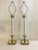 1960s 1960s Tall White Brass Candlestick Table Lamps Attributed to Rembrandt Unmarked - a Pair For Sale - Image 5 of 10