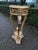 Wood Late20C Artisan Louis XVI Gold Beech Marble Side Tables-Pair For Sale - Image 7 of 8