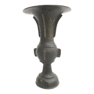 Antique Meiji Japanese Bronze Gu Vase Late 19th