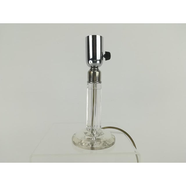 Art Deco Table Lamp Ground Glass with Fabric Screen, 1920s For Sale - Image 6 of 8