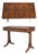 Hekman 2 Drawer Yew Wood & Walnut Library Table For Sale