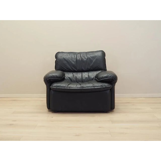 The armchair was made in the 1970s, Italian production. The armchair has been preserved in its original leather. The...
