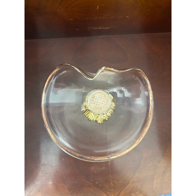 Circa 1960 decorative bowl made in Italy made with Art glass . Good addition to yiur decorative serving dishes