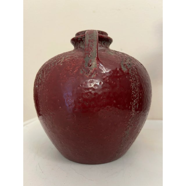 Raymor Mid Century Red Pottery Jug by Raymor For Sale - Image 4 of 6