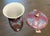 Toyo Pink Peacock Feather Pattern Porcelain Vase Container Set- A Pair For Sale - Image 17 of 18