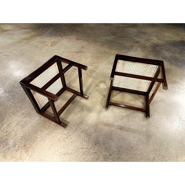 Pair of Brazilian Modern Stools in Rosewood and Cane, Liceu De Artes, 1960s For Sale In New York - Image 6 of 15