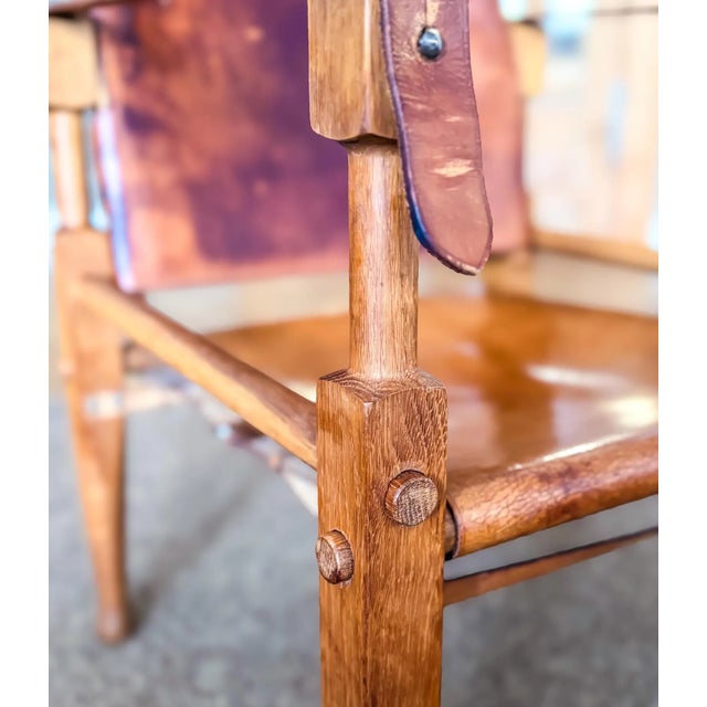 Cognac Leather Safari Chair by by Wilhelm Kienzle, 1950s For Sale - Image 13 of 17