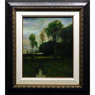 Dennis Sheehan "Dry Creek Sunset" Oil on Canvas Hand Signed Landscape Framed For Sale