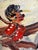 1980s 1982 Morris Katz (1931–2010) Original Oil Painting Clown Impasto Palette Knife For Sale - Image 5 of 12