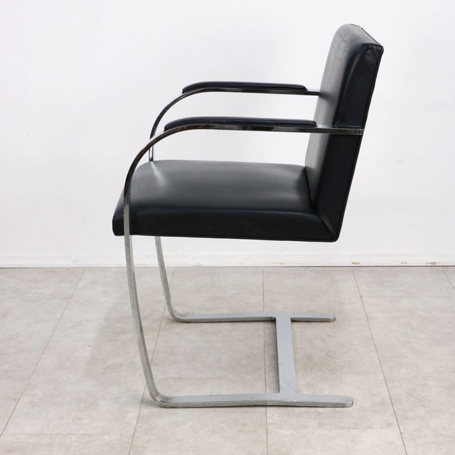 Metal Brno Armchairs by Ludwig Mies van der Rohe for Knoll International, 1980s, Set of 4 For Sale - Image 7 of 14