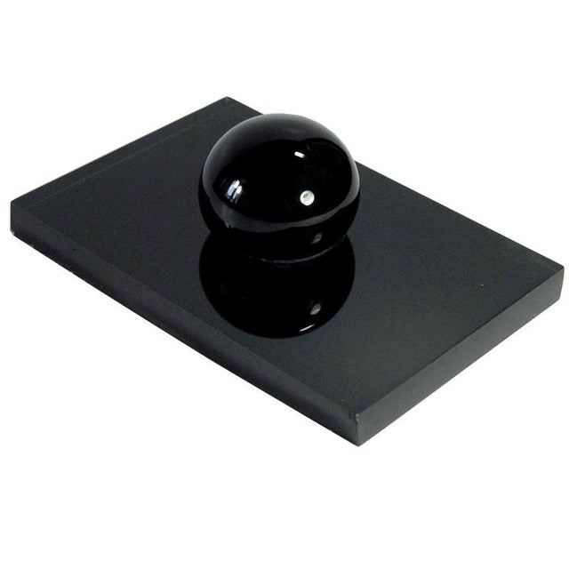 Black Art Deco Smoke Glass Paperweight, 1930s For Sale - Image 8 of 8