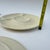 Set of 4 Gien earthenware artichoke plates. Made in France. Dated to sometime in the mid 20th century based on the makers...