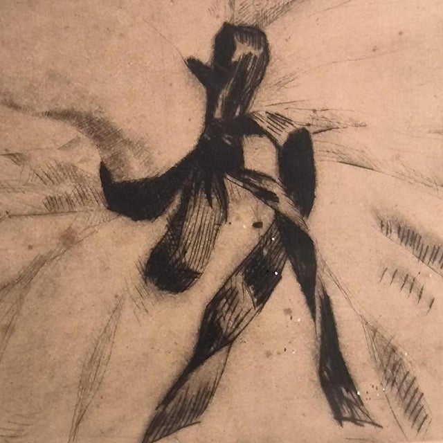 Regnart, Pierrot and Columbine, Commedia dell'Arte, 1920s, Etching For Sale - Image 10 of 14