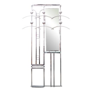 Mid-Century Space Age Chrome Wardrobe, 1990s For Sale