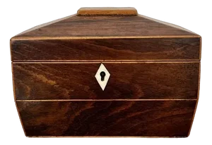 George III Mahogany Tea Caddy, 1800s