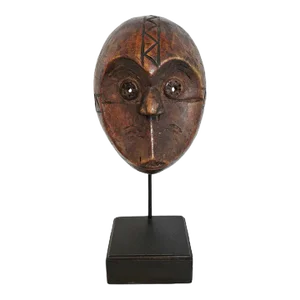 Vintage Mid 20th Century Nbaka Mask on Stand