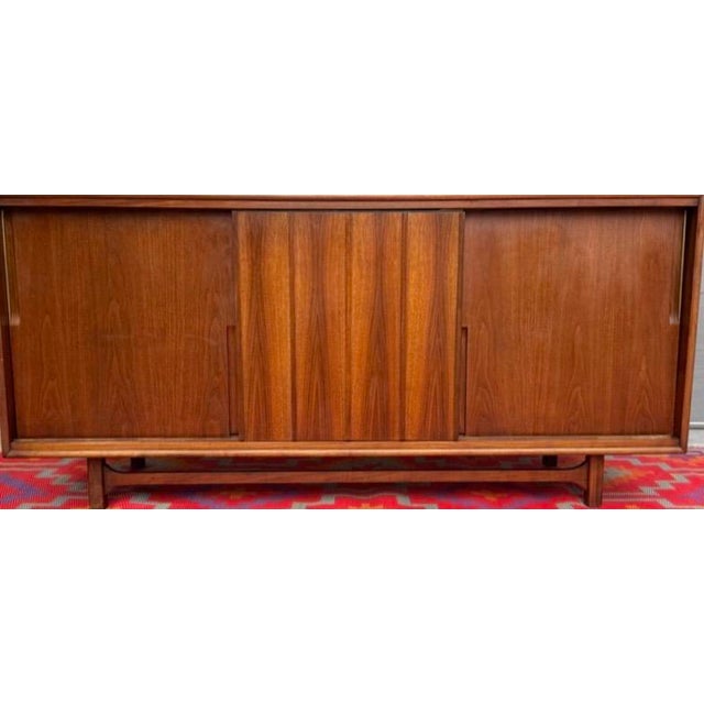 Mid Century Walnut and Brass Dresser, Credenza by Designer Merton Gershun for Cavalier For Sale - Image 11 of 18