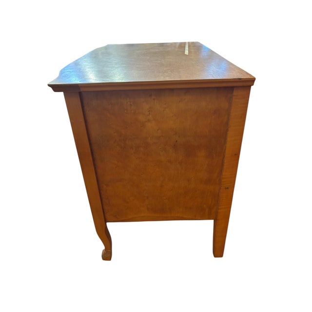 1990s 2 Drawer Birdseye Maple Dresser For Sale - Image 4 of 8