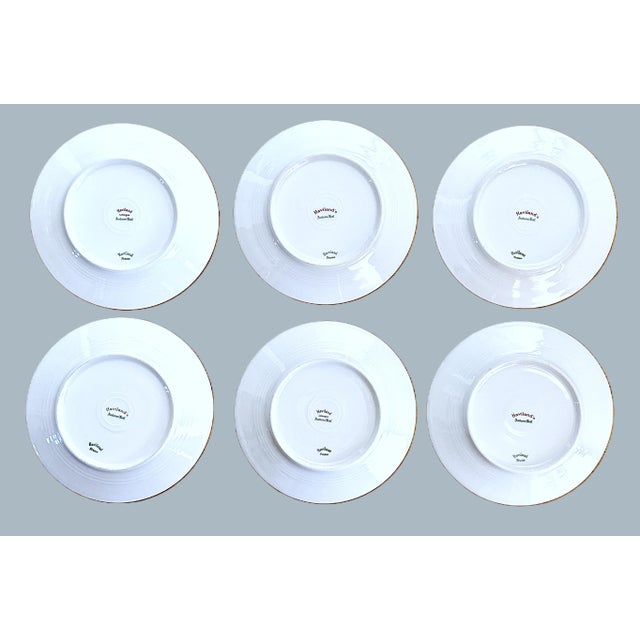 Ceramic France Limoges Autumn Leaf Gold Trimmed Lunch Plates - Set of 6 For Sale - Image 7 of 10