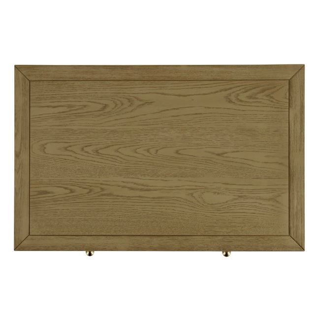 Nora 30 in. W Rectangular Wood 1 Drawer Wide Nightstand with Lower Open Shelf, Light Oak For Sale In Chicago - Image 6 of 10