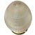 1950s MCM Holophane Teardrop Glass Ceiling Pendant W/ Light Brass Fitter For Sale - Image 5 of 5