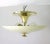 Mid-Century German Opaline and Brass Flush Mount, 1950s For Sale - Image 6 of 16