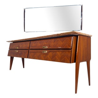 Mid-Century Sideboard with Mirror from La Permanente Mobili Cantù, 1950s, Set of 2 For Sale