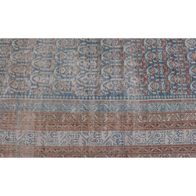 Large Antique Malayer Persian Gallery With All Over Paisley Design With Lt. Blue 8'1 X 20'5 For Sale - Image 10 of 17