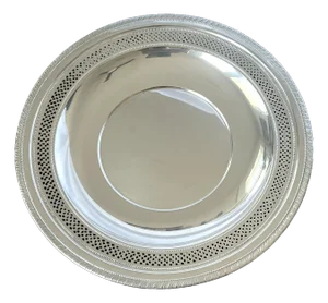 1950s Cartier Sterling Silver Pierced Gallery Tray
