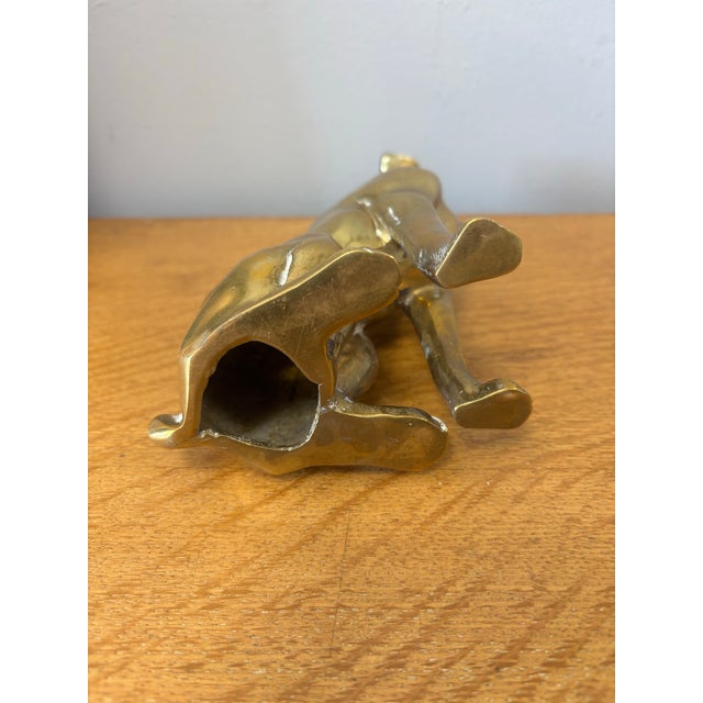 English Vintage English Brass Dog For Sale - Image 3 of 5
