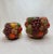 Mid 20th Century Vintage Mid Century Traditional Style Fruit Multicolor Ceramic Vases- A Pair For Sale - Image 5 of 11
