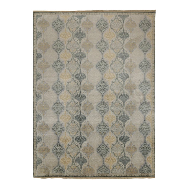 Rug & Kilim’s Classic Style Rug With Gray, Beige and Gold Pattern For Sale