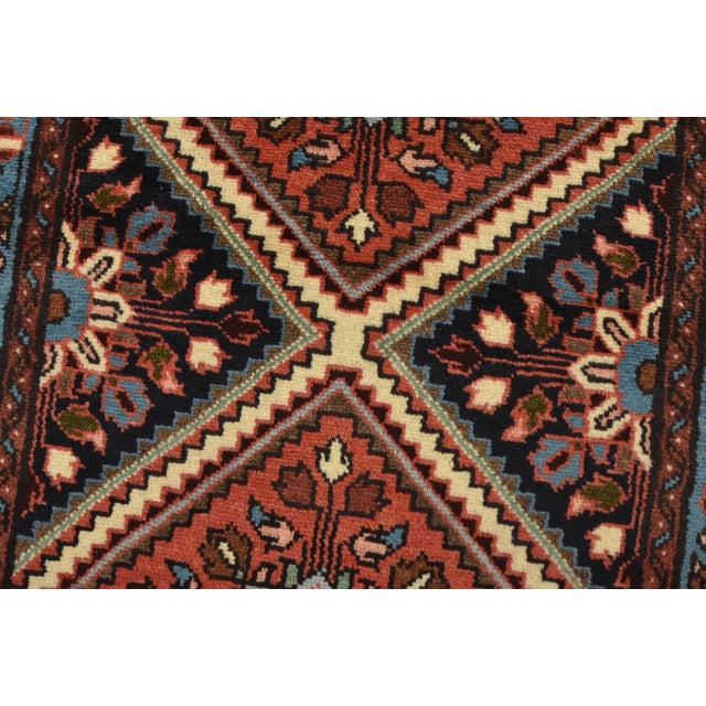 Roodbar Runner 2’6” X 12’8” Red Wool Vintage Traditional Hand-Knotted Rug For Sale - Image 4 of 13