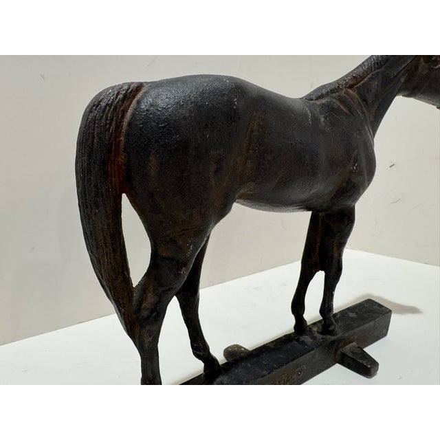 Virginia Metalcrafters Citation Horse Cast Iron Doorstop Bookend Sculpture For Sale - Image 4 of 11