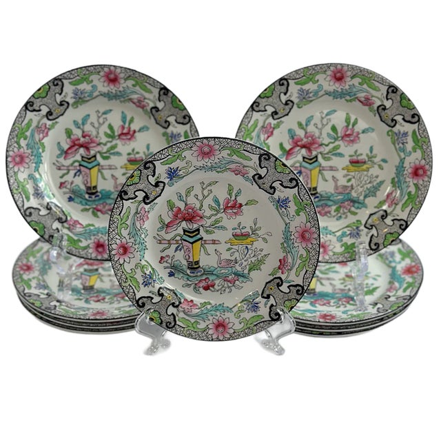 Late 19th Century Mason's Ironstone Chinoiserie Small Plates - Set of 12 For Sale - Image 9 of 12