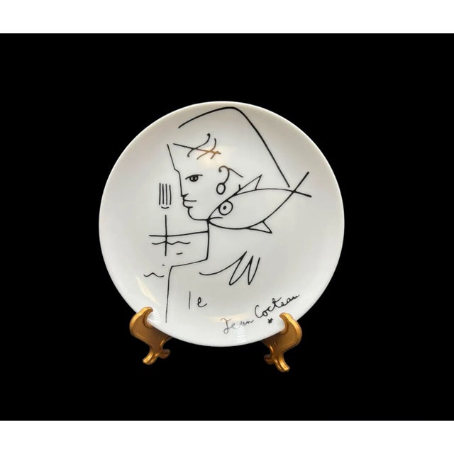 Set of 4 Jean Cocteau Plates by Limoges, 1958 | Chairish