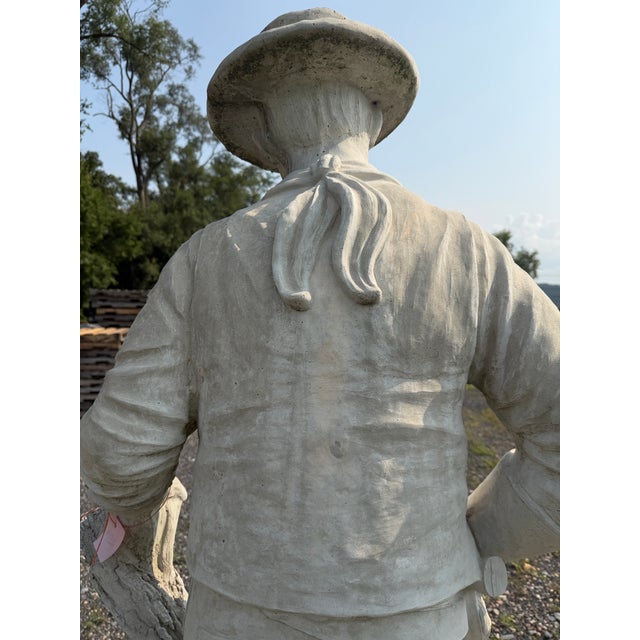 Gray Monumental Cast Concrete Cowboy Western Gunslinger Sculpture - 80 Inches - Lifesize For Sale - Image 8 of 18
