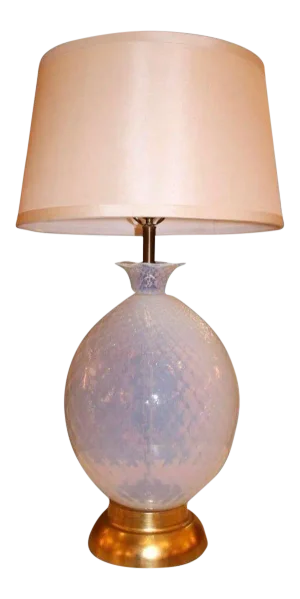 Marbro 1950's Italian Seguso Murano Glass Pineapple Form Table Lamp