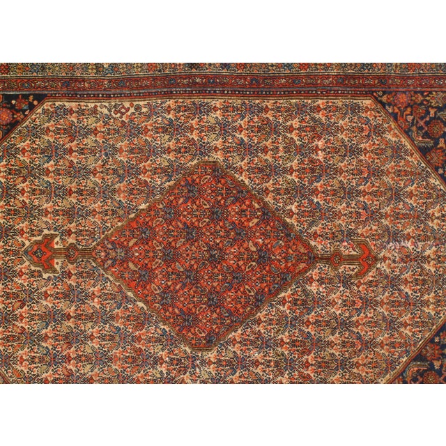 1920s Vintage Persian Hamadan Rug - 4′6″ × 5′10″ For Sale - Image 4 of 5