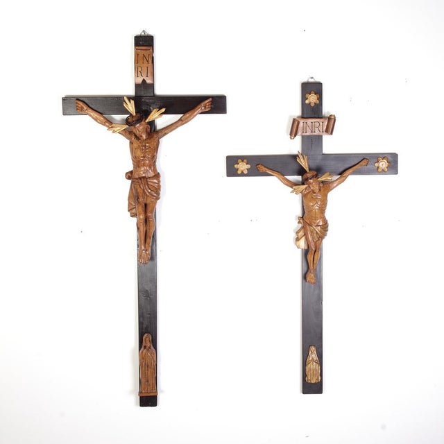 Late 19th Century Linden Wood Carved Crucifix, Bohemia, 1800s For Sale - Image 14 of 15