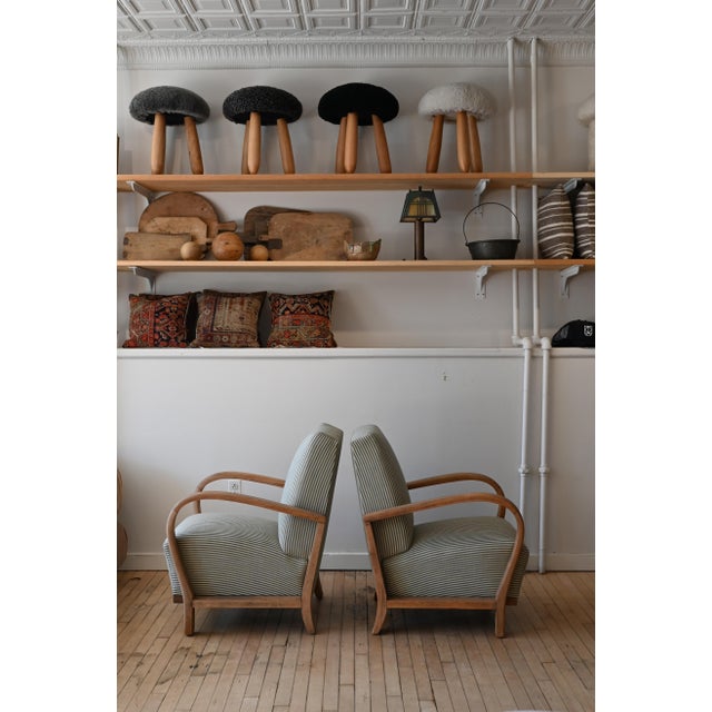 Art Deco Armchair in Tatton Stripe, a Pair For Sale In New York - Image 6 of 14