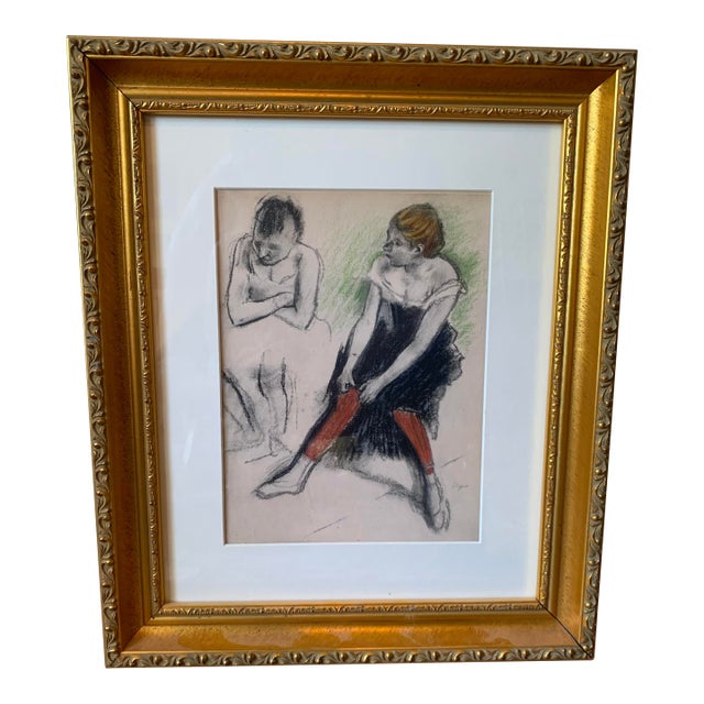 1950s Framed Print of Edgar Degas's "Danseuse Aux Bas Rouges" For Sale