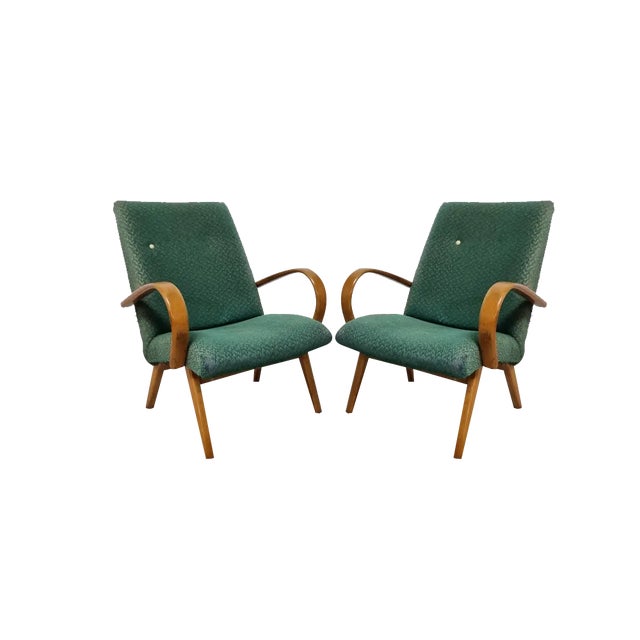 Set of Vintage Armchairs by Jaroslav Smidek, 1960s For Sale