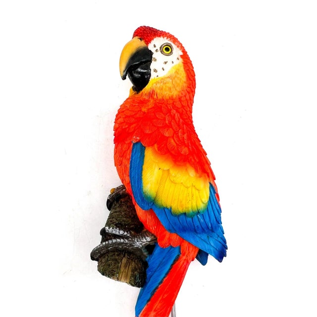 1990s Tropical Parrot Resin Wall Hooks – Set of 3 – Whimsical / Maximalist For Sale - Image 10 of 12