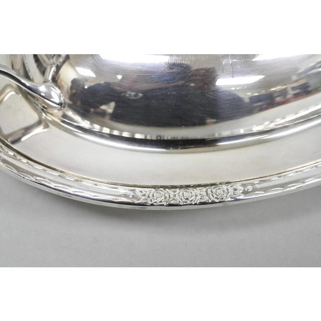 Mid 20th Century International Silver Co "Camille" Silver Plated Covered Vegetable Serving Dish For Sale - Image 10 of 13