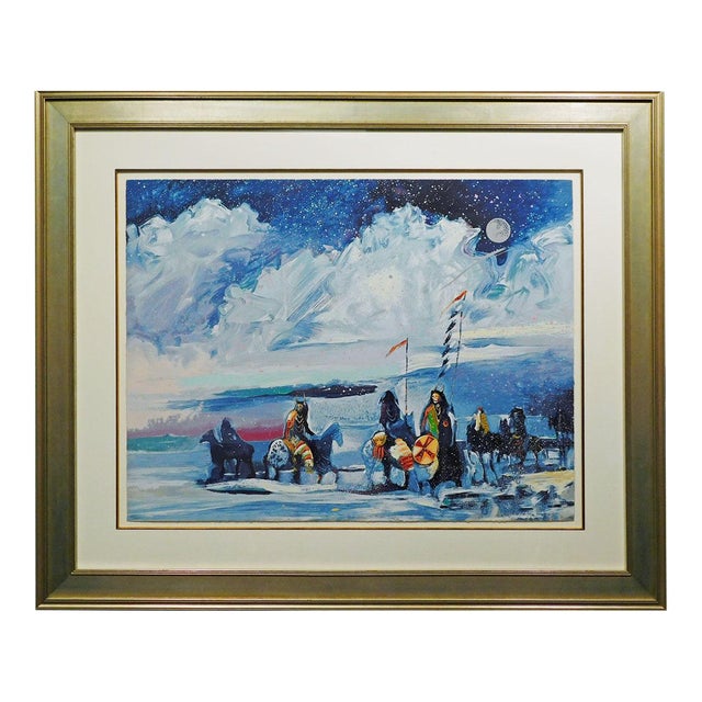 Earl Biss "War Flag on Broken Water" Hand Signed Landscape Framed 25/225 For Sale