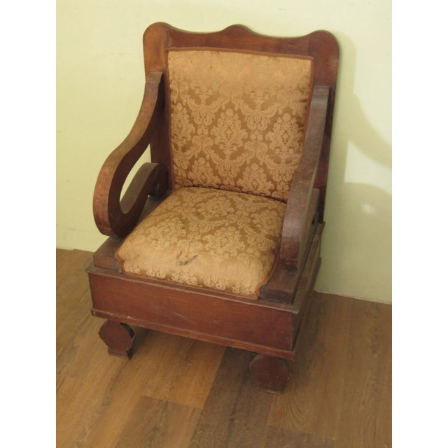 Antique Empire Throne Armchair For Sale - Image 4 of 9