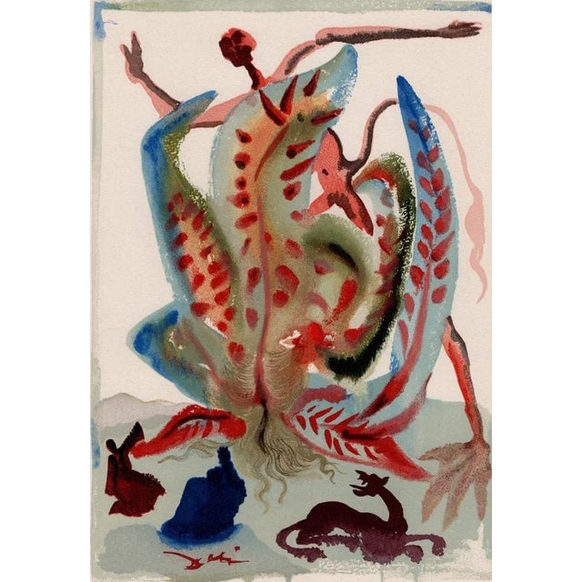 Salvador dali (1904-1989) la golosità (gluttony) plate 23 from "la divina commedia" (the divine comedy), referring to...