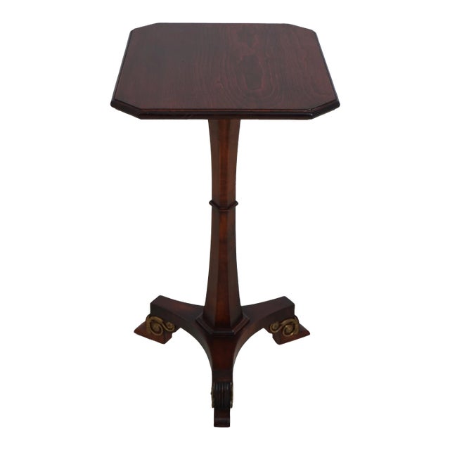 Neoclassical Cherry Lamp Table W. Ormolu Mount Feet For Sale