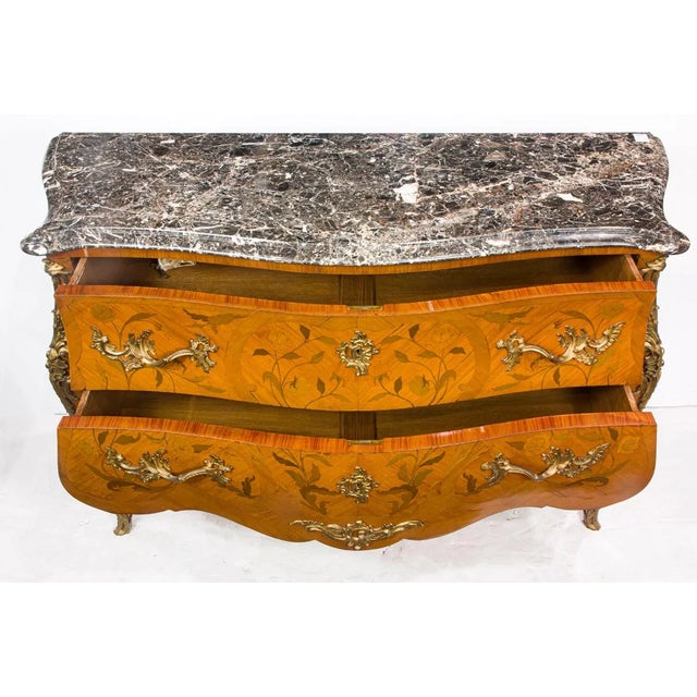 French Louis XV Style Bombe Commode For Sale - Image 3 of 3